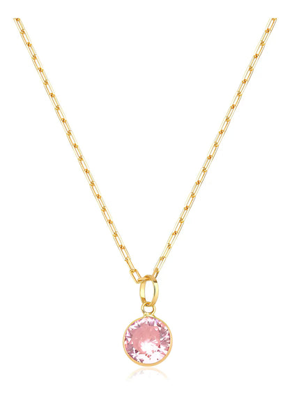 Colar Ponto De Luz Em Ouro 18k Elos Cadeado E 45cm Cor Rosa