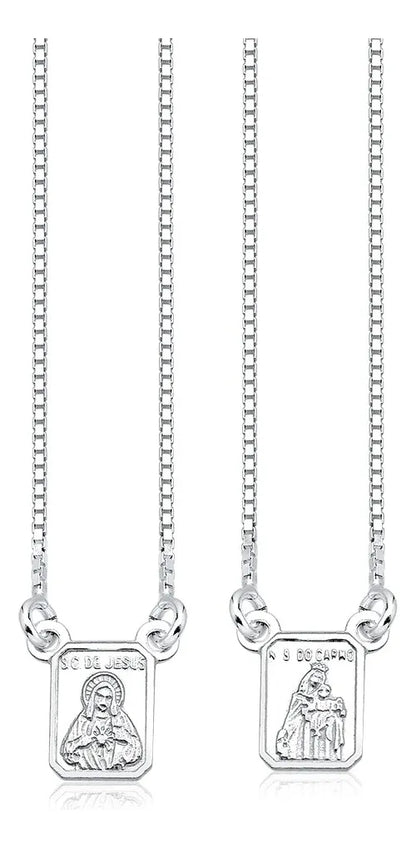 Escapulário Prata 925 Legítima Nossa Senhora 60cm