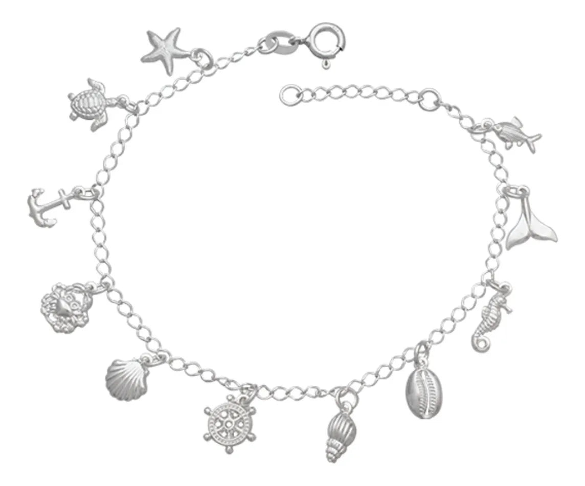 Pulseira Elementos Mar - Prata 925 Comprimento 19 cm